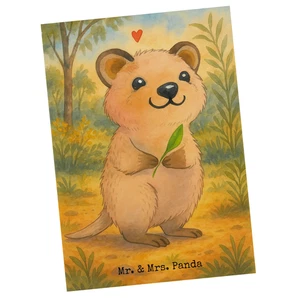 Postkarte Quokka Happy Design - Geschenk Einladung Gute Laune Verschieben Ti.. - Bild 1 von 5