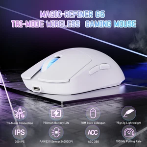 Ratón Inalámbrico para Juegos G6, 3 Modos, 750mAh Recargable PAW3311, 24000 DPI - Imagen 1 de 15