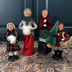 byers choice carolers Lot 4 Weihnachten Chor Frauen und Kinder kariert - Bild 1 von 18