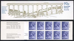 FG3a QEII 90p Booklet LM Cylinder 25 Dot/28 - Picture 1 of 1