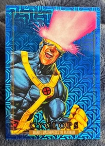 CYCLOPS 2024 UD MARVEL MASTERPIECES '92 PLATINUM BLUE TRAXX - Picture 1 of 2