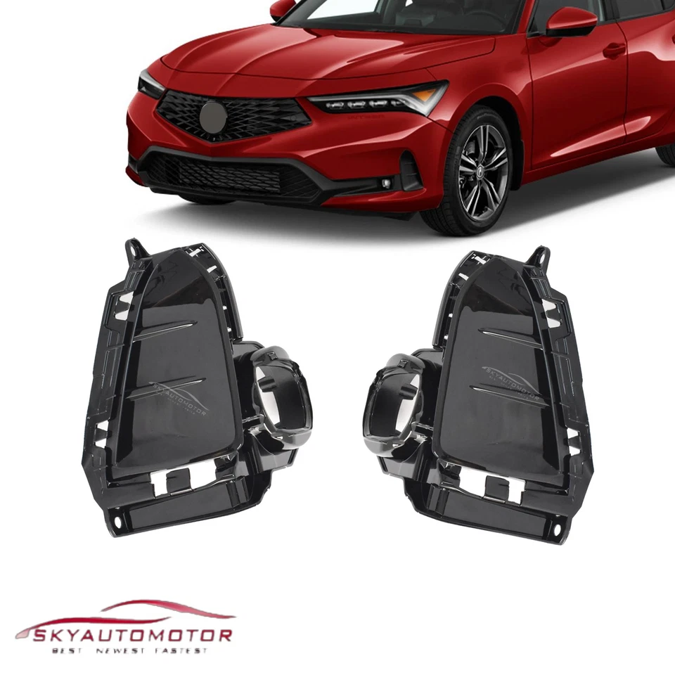 For Acura Integra 2023-2025 Front Bumper Foglight Cover Bezel Left+Right 2PCS - Image 1 of 4