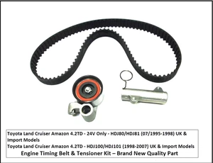 FOR TOYOTA LAND CRUISER AMAZON HDJ80 4.2TD 24V ENGINE TIMING TENSIONER KIT 95+ - Picture 1 of 1