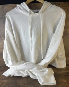 SHEIN Mujer’s 2XL Ligero Recortado Sudadera con Capucha Blanco Jaspeado Manga Larga Atleta - Imagen 1 de 6