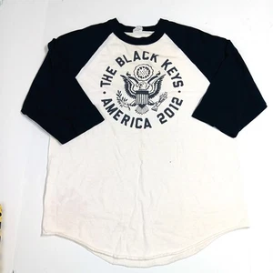The Black Keys 2012 US Tour 3/4-sleeve black and white baseball shirt - Picture 1 of 8