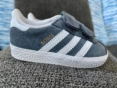 adidas Gazelle OrthoLite Suede Grey hook-and-loop Toddler Sneakers size 5K - Image 1 of 4