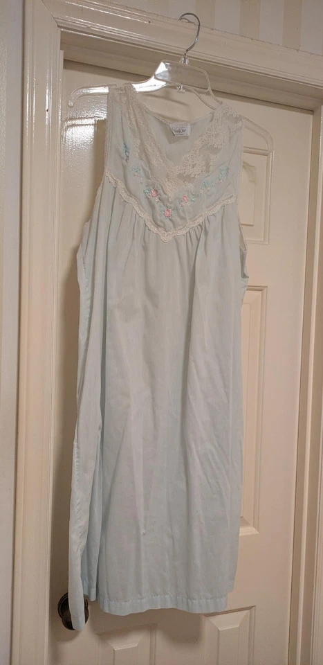 Vestido de noche vintage Vanity Fair buen estado aguamarina claro sin mangas Foto 1 de 4