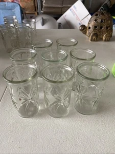 Juego De 8 Vasos De Jugo De Jalea Starburst Tarro Pequeño Anchor Hocking De Colección MCM - Imagen 1 de 6