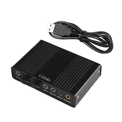 USB 2.0 External Sound Card 6 Channel 5.1 Surround Optical S/PDIF Audio Sound... - Image 1 of 4