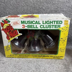 Campane melodia natalizie vintage Yuletide rosse canti natalizi musicali funziona in scatola - Foto 1 di 20