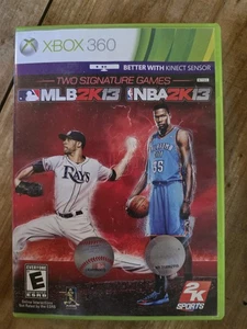 MLB 2K13 & Nba 2K13 - Microsoft Xbox 360 No Manuals Original Case - Picture 1 of 4