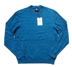Suéter Jersey PAUL SMITH Para Hombre M Verde Azulado Rayas Texturizado Tejido Cuello Redondo - Imagen 1 de 9