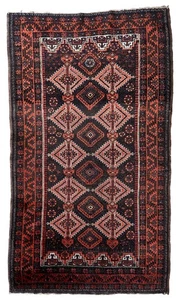 Tapis Baluuch Antique Fait Main – Laine Tribal Début XXe – 102 x 181 cm – Rug - Picture 1 of 11