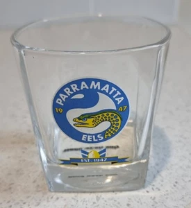 Parramatta Eels Spirit Glass Tumbler Vintage Logo Scotch Whiskey Drinking NRL - Picture 1 of 11