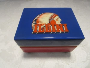 Vintage Chief Illiniwek Fighting Illini Swiss Music Box University Illinois 4,5" - Bild 1 von 17