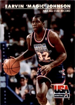 1992-93 SkyBox USA Basketball. Magic Johnson Basketball Cards #34 - Image 1 of 2