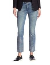 Black Orchid Bardot Straight Fray Distressed Crop Mid Rise Straight Jeans 30x27