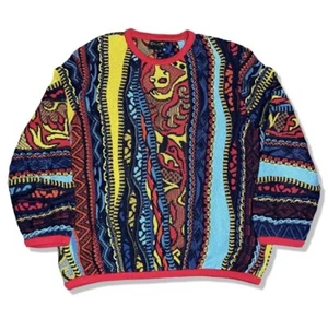 Vintage 90s Rare Coogi Sweater Biggie Smalls Versace Like Style Size XL - Picture 1 of 6