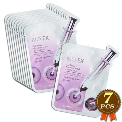 TONYMOLY Bio EX Cell Toning Ampoule Mask 30g x 7pcs Brightening Mask Whitening - Image 1 of 4