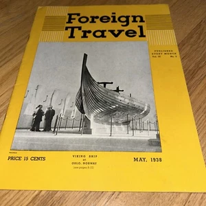 May 1938 CUNARD FOREIGN TRAVEL Mag  Sokol Slet / Bathing Pools Switzerland - Picture 1 of 17
