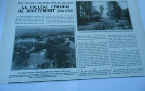 Le Collège Féminin de Bouffémont en Seine et Oise Presseausschnitt 1930 - Bild 1 von 1