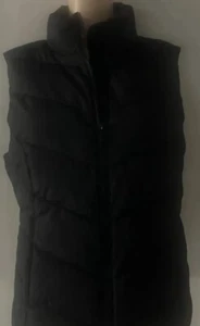 Aeropostale Remixed Women Down Puffer Vest Black Sz M - Picture 1 of 5