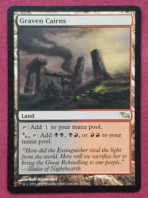 Magic The Gathering SHADOWMOOR GRAVEN CAIRNS land card MTG - Image 1 of 2
