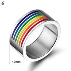 Lgbt Pride Ring Rainbow Flag Gay Lesbians Engagement Wedding Band For Men Women