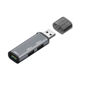 Multiport HUB 3 in 1 Portable USB Docking Station Adapter USB2.0 USB3.0 Splitter - Picture 1 of 5