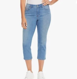New Nine West Women's Stretch Chrystie Capri Pant Relaxed Leg - Picture 1 of 14