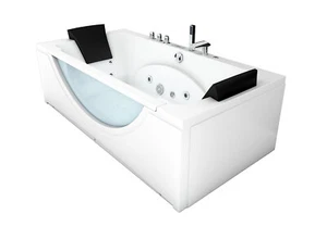 AcquaVapore Whirlpool Pool Badewanne Eckwanne Wanne W81H-A-ALL 90x180cm Reinigun - Bild 1 von 30