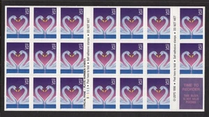 1994 Love Swan Sc 3123a  MINT 32c booklet of 20, plate number B5555 - Picture 1 of 1