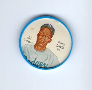 Moneda 1962 Salada Tea MLB #161 - WILLIE DAVIS - Los Angeles Dodgers - Imagen 1 de 1
