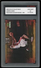 LEBRON JAMES 2003-04 UPPER DECK #49 1ST GRADED 10 ROOKIE CARD LAKERS/CAVALIERS