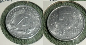 RFM 76525 World Coins East Germany 1968 A 5 Pfennig UNC Condition - Picture 1 of 1
