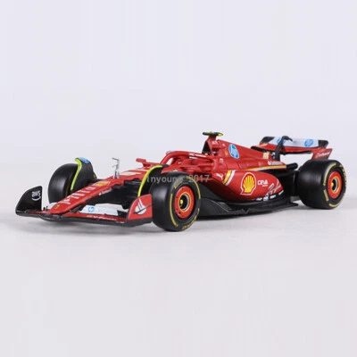 1:43 2024 Ferrari SF-24 #55 Carlos Sainz Model Car Diecast Vehicle Collection - Image 1 of 4