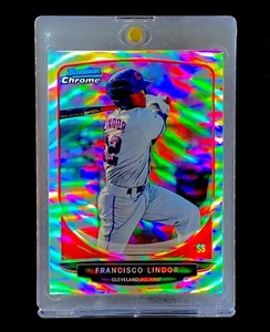 FRANCISCO LINDOR ROOKIE SILVER REFRACTOR HOLO PRIZM Chrome Bowman - METS - Picture 1 of 5
