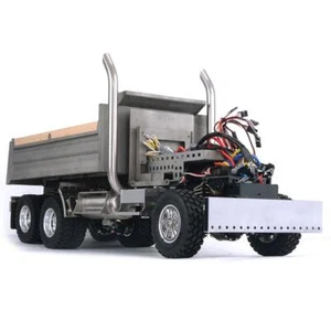 1/14 LESU 6*6 Hydraulic RC Dumper Truck Model Metal Chassis Bucket W/O Cabin - Picture 1 of 11