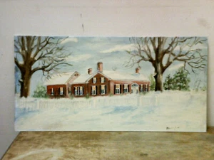 FRANCIS ZECCHINI (1889-1989) WINTERSZENE MIT ZIEGELHAUS, KENNEBUNKPORT, MAINE - Bild 1 von 4