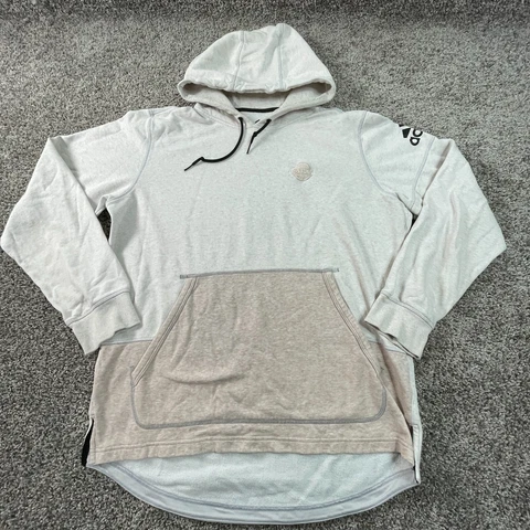Detroit Pistons Sweatshirt Womens 2XL XXL White Orange Hooded Adidas Ladies * Cover