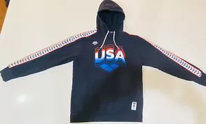 Arena Mark Spitz USA Hoodie Sweatshirt offizielle Schwimm-Nationalmannschaft marineblau groß - Bild 1 von 6