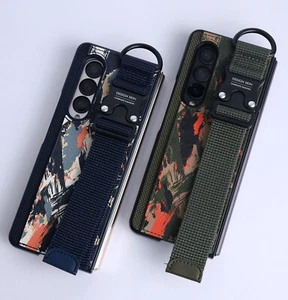 For Samsung Galaxy Z fold 4 Buckle Strap With Card Pocket Case - Picture 1 of 38