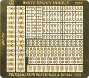 1/400 Kriegsmarine Portholes, Doors & Hatches Set (1 Photo-Etched Sheet) - Bild 1 von 1