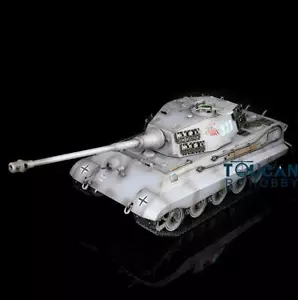 Henglong 1/16 7.0 King Tiger Barrel Recoil RC Tank 3888A Metal Wheel 360°Turret - Picture 1 of 8