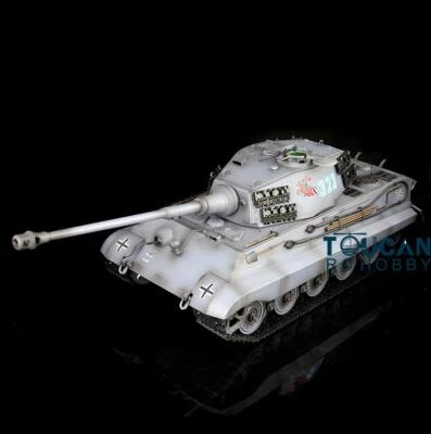 Henglong 1/16 7.0 King Tiger Barrel Recoil RC Tank 3888A Metal Wheel 360°Turret - Image 1 of 4