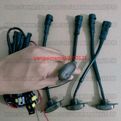 For Toyota 4Runner 2001-2024 Smoked Lens Amber LED Grille Light Raptor Style DRL - Image 1 of 4