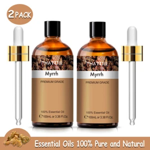 100ml Essential Oil Myrrh Oils -Pure and Natural -Premium Grade Oil For Diffuser - Picture 1 of 13