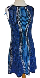 Magaschoni New York Saltwater blue Combo Knit Dress USA Size Small - Picture 1 of 10