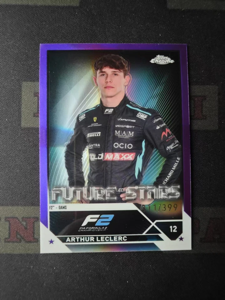 2023 Topps Chrome Formula 1 Racing Purple Refractor Arthur Leclerc /399 - Image 1 of 1