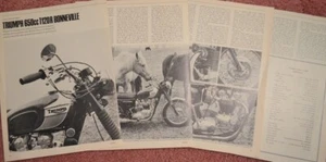 1969 Triumph Bonneville 650 6 page print Test Article - Picture 1 of 1